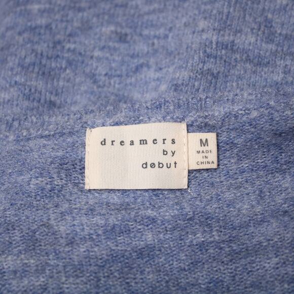 Ruched Drawstring V-Neck Pullover Coastal Granddaughter Blue Sweater Size M - Picture 7 of 10